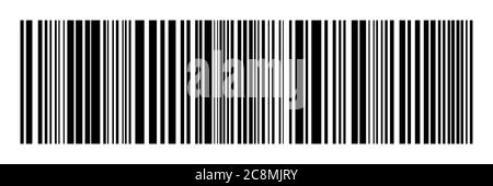 Black and white barcode illustration. Stock Photo