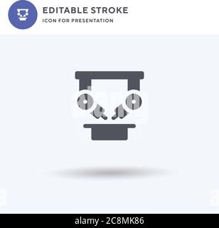 Robotic Surgery icon vector, filled flat sign, solid pictogram isolated on white, logo illustration. Robotic Surgery icon for presentation. Stock Vector