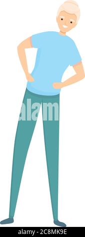 Active retirement icon. Cartoon of active retirement vector icon for web design isolated on white background Stock Vector