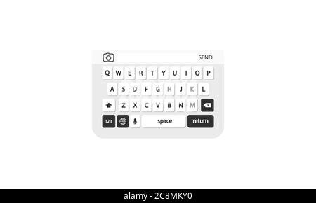 Keyboard of smartphone. Vector on isolated white background. EPS 10 Stock Vector