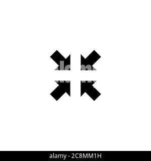 Exit full screen icon. Vector on isolated white background. EPS 10 Stock Vector