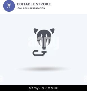 Anteater icon vector, filled flat sign, solid pictogram isolated on white, logo illustration. Anteater icon for presentation. Stock Vector