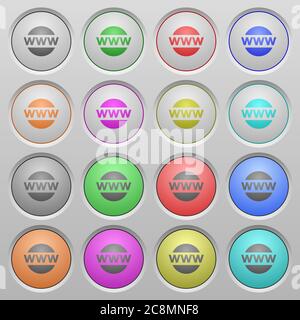 Set of domain plastic sunk spherical buttons. Stock Vector