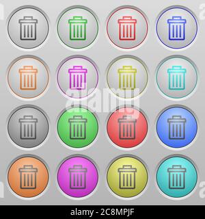 Set of delete plastic sunk spherical buttons. Stock Vector