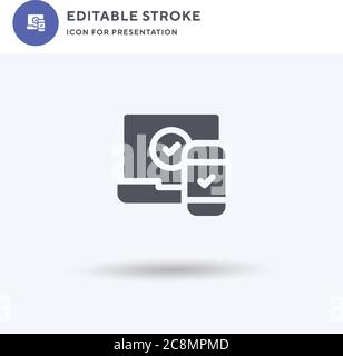 Multiple icon vector, filled flat sign, solid pictogram isolated on white, logo illustration. Multiple icon for presentation. Stock Vector