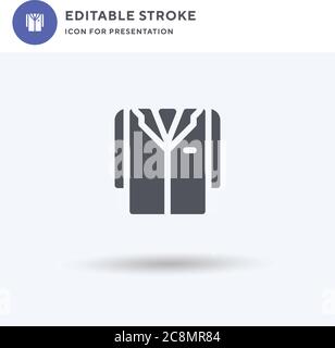 Lab Coat icon vector, filled flat sign, solid pictogram isolated on ...