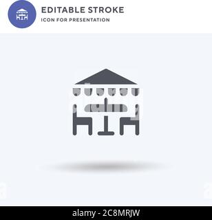 Outdoor icon vector, filled flat sign, solid pictogram isolated on white, logo illustration. Outdoor icon for presentation. Stock Vector