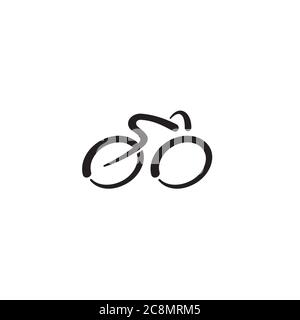 a simple Cyclist logo / icon design Stock Vector
