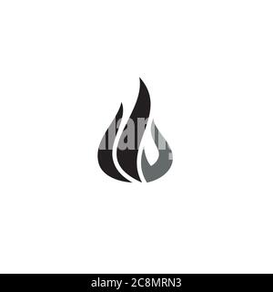 a simple Flame logo / icon design Stock Vector