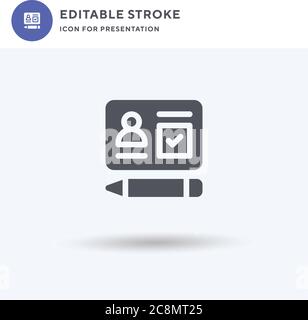 Voting icon vector, filled flat sign, solid pictogram isolated on white, logo illustration. Voting icon for presentation. Stock Vector