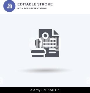 Approve icon vector, filled flat sign, solid pictogram isolated on white, logo illustration. Approve icon for presentation. Stock Vector