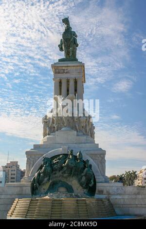 Havana, Cuba - November 15 2006: Monument statue of General Maximo Gomez in Havana. MAXIMO Gomez was a Dominican-born Commander in Chief of Cuba's Liberation Army during the Wars of Independence. Stock Photo