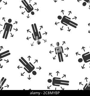 Mind awareness icon in flat style. Idea human vector illustration on white isolated background. Customer brain seamless pattern business concept. Stock Vector