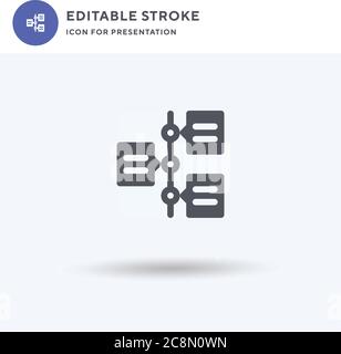 Timeline icon vector, filled flat sign, solid pictogram isolated on white, logo illustration. Timeline icon for presentation. Stock Vector