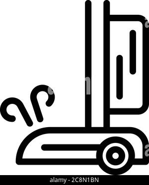 Wheel stick steam cleaner icon, outline style Stock Vector