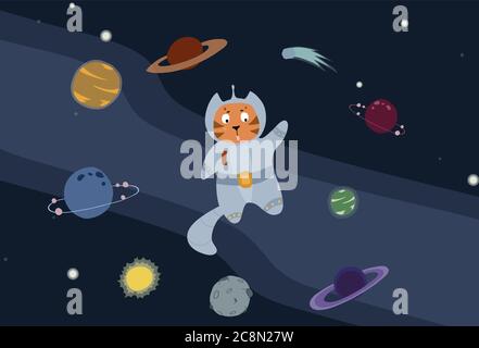 First in space, Cosmonautics Day Stock Vector