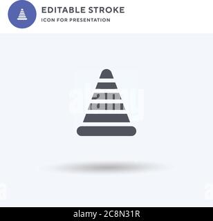 Bollards icon vector, filled flat sign, solid pictogram isolated on white, logo illustration. Bollards icon for presentation. Stock Vector
