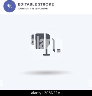 Sharpener icon vector, filled flat sign, solid pictogram isolated on white, logo illustration. Sharpener icon for presentation. Stock Vector