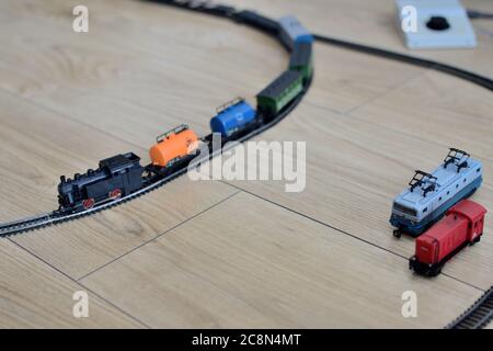 Miniature toy outlet trains