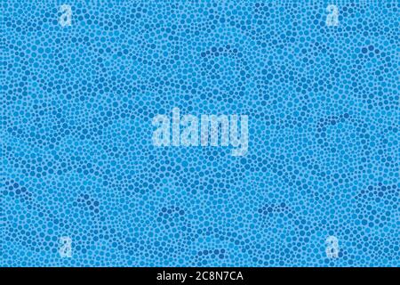 Vector illustration. Curl template of flooding water seamless texture in blue. Stock Vector