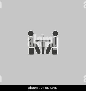 Businessman meeting vector icon. Handshake symbol. Hands shaking vector. Business deal logo sign. Stock Vector