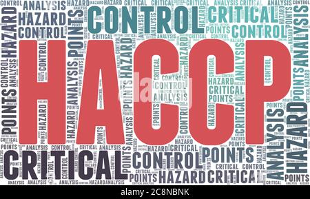 HACCP word cloud isolated on a white background Stock Vector