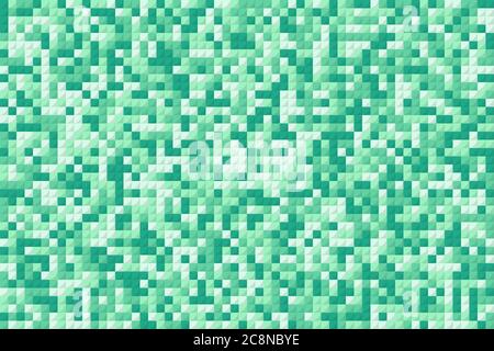green pixel squares like mosaic background Stock Vector