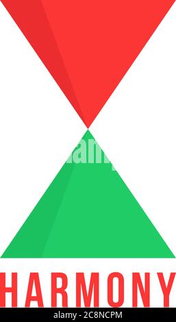 harmony logo like balanced figure Stock Vector