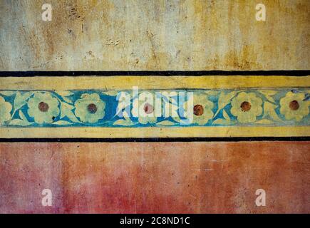 Ornament decoration on antique wall Stock Photo