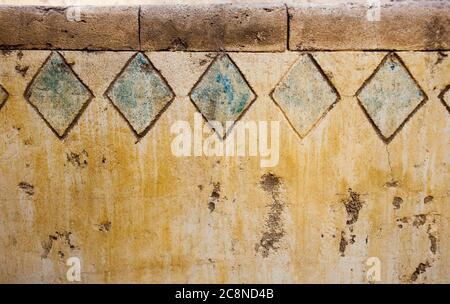 Old wall ornament - closeup texture Stock Photo