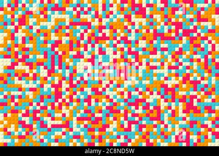 color background from mosaic pixel squares Stock Vector