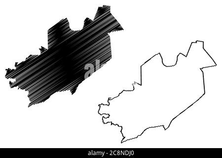 Antipolo City (Republic of the Philippines, Calabarzon Region) map vector illustration, scribble sketch City of Antipolo map Stock Vector