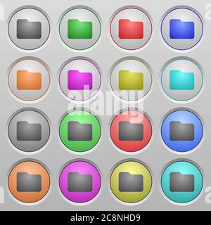 Set of folder plastic sunk spherical buttons. Stock Vector