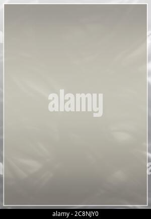 Vertical Empty White Frame On Silver Background-For Social Media, Pictureframe, Poster, Banner, Invitation & Greeting Card. Stock Photo