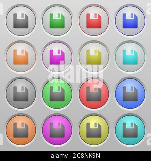 Set of save plastic sunk spherical buttons. Stock Vector