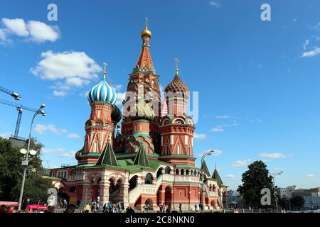 St Basils cathedral on the Red Square in Moscow Stock Photo