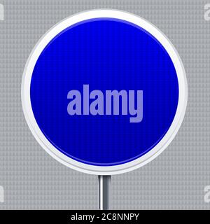 Vector illustration. Information signal. Traffic road signal with reflective texture. Isolated. Stock Vector