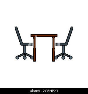 tables and chairs vector design template illustration Stock Vector