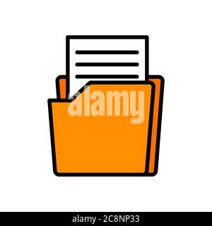 folder with documents vector design template illustration Stock Vector