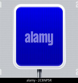 Vector illustration. Information signal. Traffic road signal with reflective texture. Isolated. Stock Vector