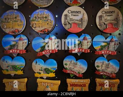 Typical souvenirs from Nice France - NICE, FRANCE - JULY 12, 2020 Stock Photo