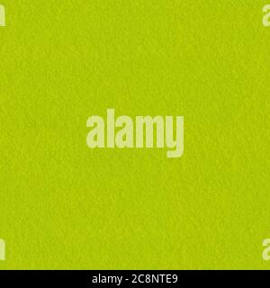 Lime felt fabric close-up. Seamless square background, tile ready. Stock Photo