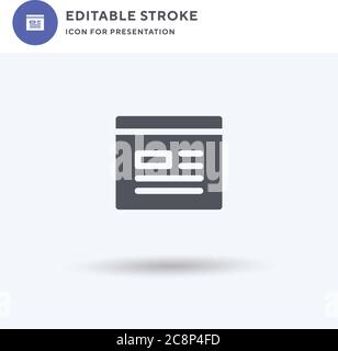 Internet icon vector, filled flat sign, solid pictogram isolated on white, logo illustration. Internet icon for presentation. Stock Vector