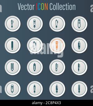 Edit icons set Stock Vector