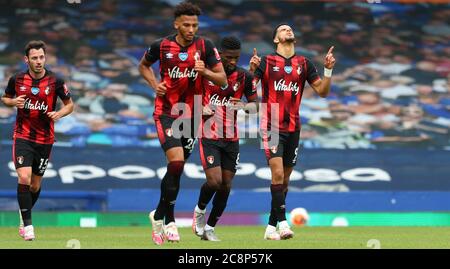 Bournemouth's Dominic Solanke (right) Celebrates His Side First Goal Of ...