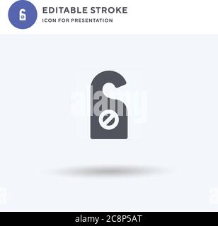 Do Not Disturb icon vector, filled flat sign, solid pictogram isolated ...