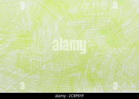 green color abstract crayon drawing paper background texture Stock Photo