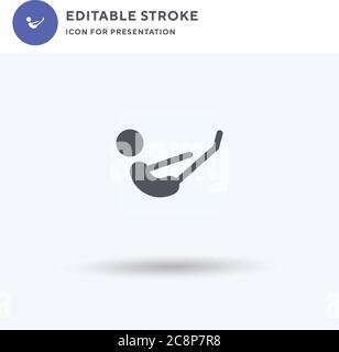 Teaser icon vector, filled flat sign, solid pictogram isolated on white, logo illustration. Teaser icon for presentation. Stock Vector