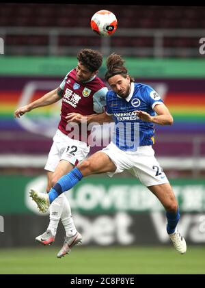 Burnley's Robbie Brady (left) and Brighton and Hove Albion's Davy Propper during the Premier League match at Turf Moor, Burnley.