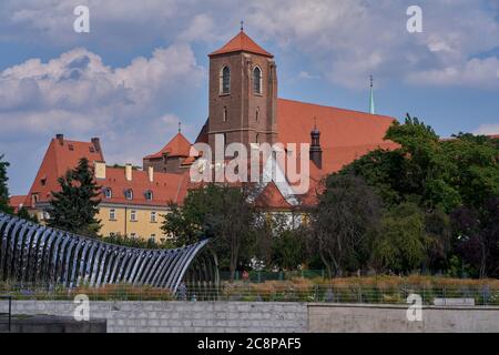 Church of The Holy Virgin Mary on Piasek Wroclaw Stock Photo